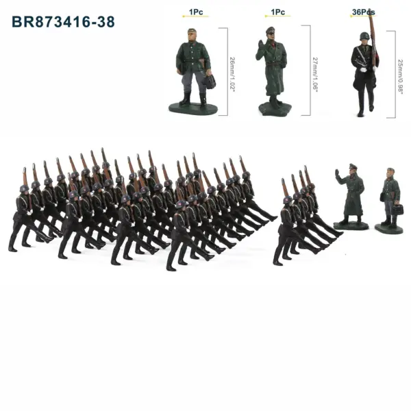 38pcs HO Scale Military Figures Set - Image 8