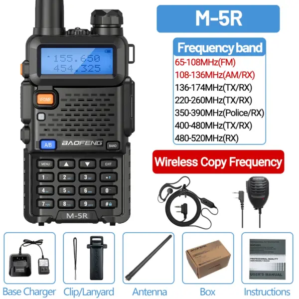 Baofeng M-5R Portable Walkie Talkie Radio - Image 10