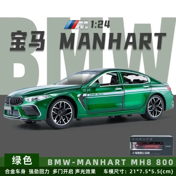 1:24 BMW M8 MH8 800 Diecast Alloy Model - Image 12