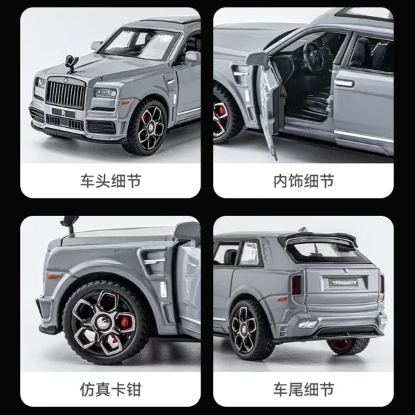 1:36 Rolls Royce Cullinan Diecast Model Car - Image 5