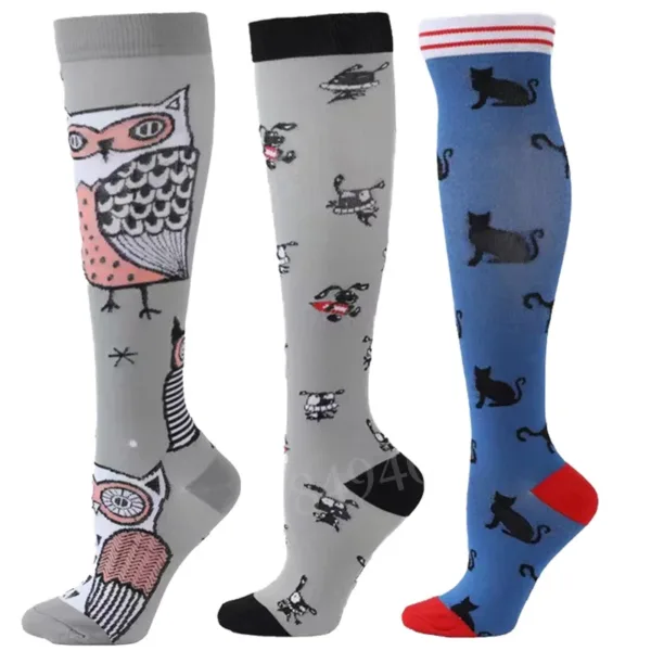 3 Pairs Compression Socks for Men and Women - Image 15