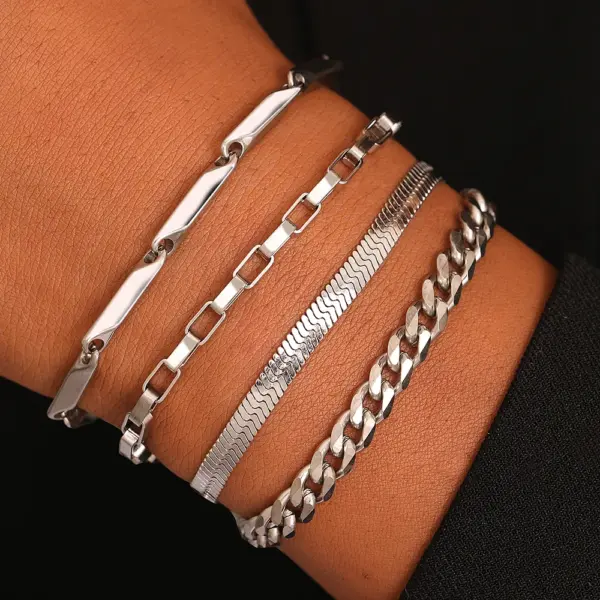 Bohemian Style Stainless Steel Bracelets Set - Image 2