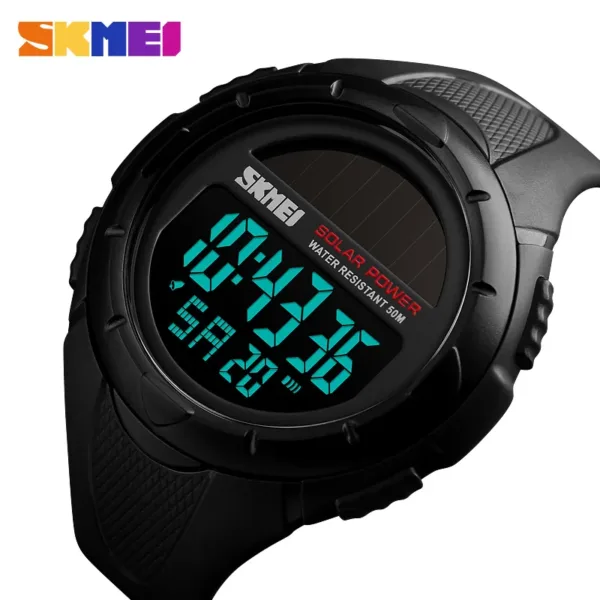 Digital Solar Watch for Men with Luminous Features