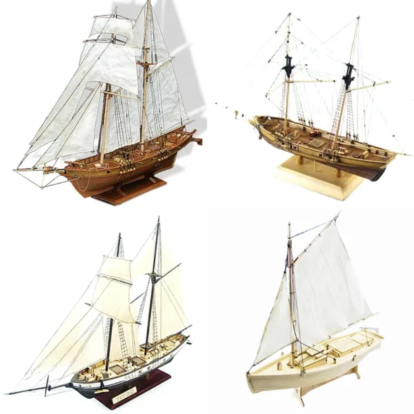 DIY Wooden Sailing Ship Model Kit 1:130