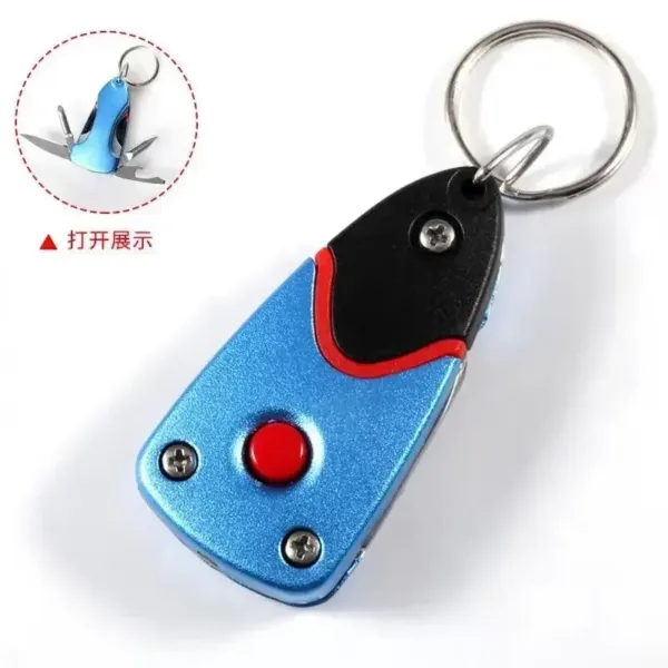 6-in-1 Folding Mini Keychain Knife with LED - Image 9