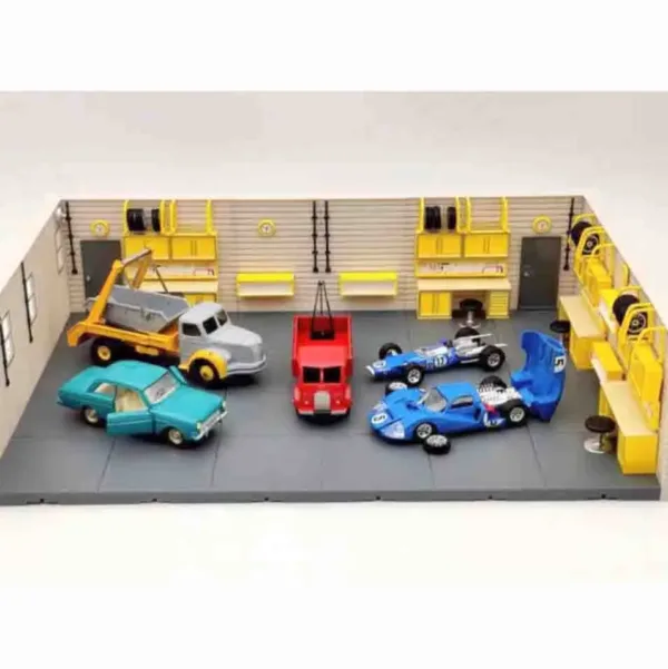 1/43 Scale Car Model Workshop Scene Display - Image 6