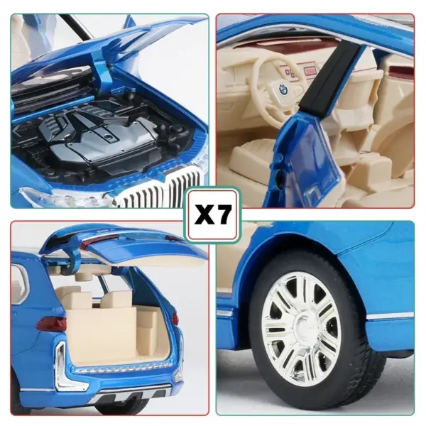 1:24 BMW X7 Alloy Die-Cast Model Car - Image 4