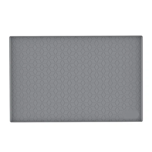 Grey Silicone Under Sink Mat with Drain Hole - Image 7