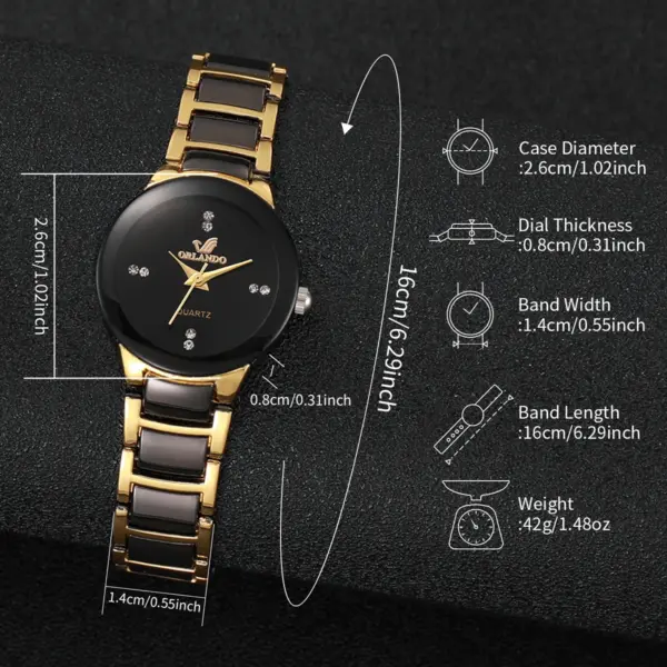 Fashion Rhinestone Women's Quartz Wristwatch - Image 5