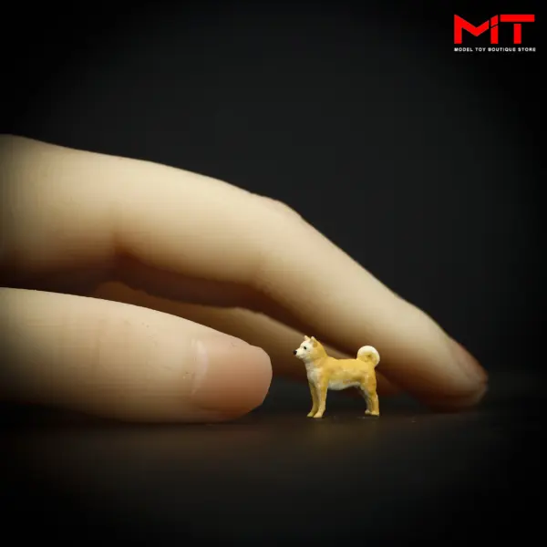 Pissing Dog Shiba Inu Miniature Model Set - Image 3