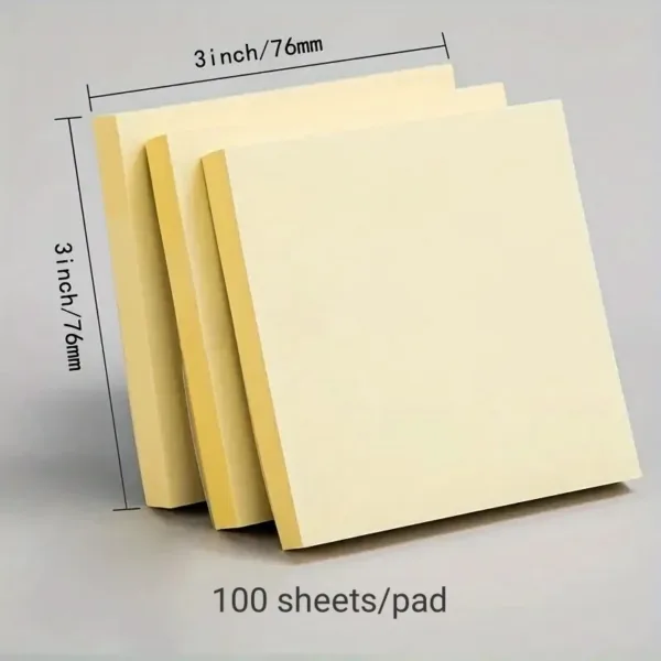 Bright Colored Sticky Note Memo Pads 100 Sheets - Image 2