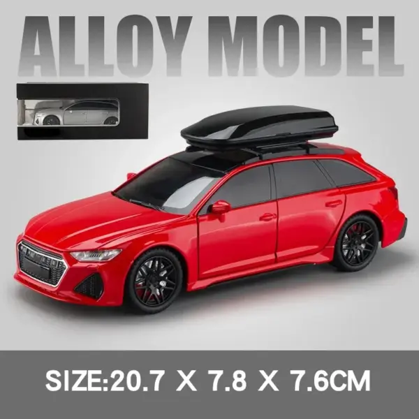 1/24 Audi RS6 Diecast Model Car with Sound - Image 13