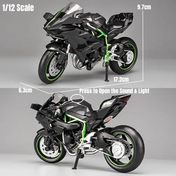 Kawasaki H2R Ninja 1/9 Scale Diecast Motorcycle - Image 9