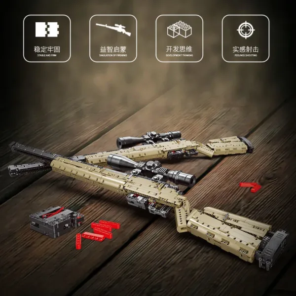 Military AK47 Sniper Rifle Building Blocks Set - Image 6