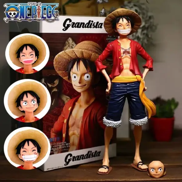 One Piece Luffy Action Figure with Faces