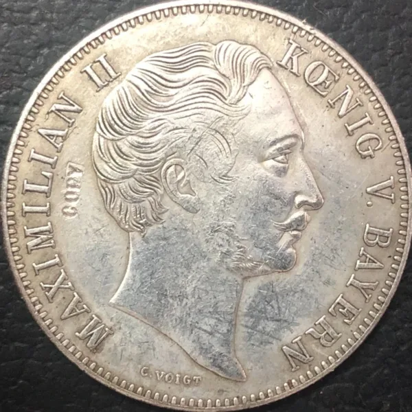 Bavarian 2 Gulden Silver Plated Copy Coin - Image 2