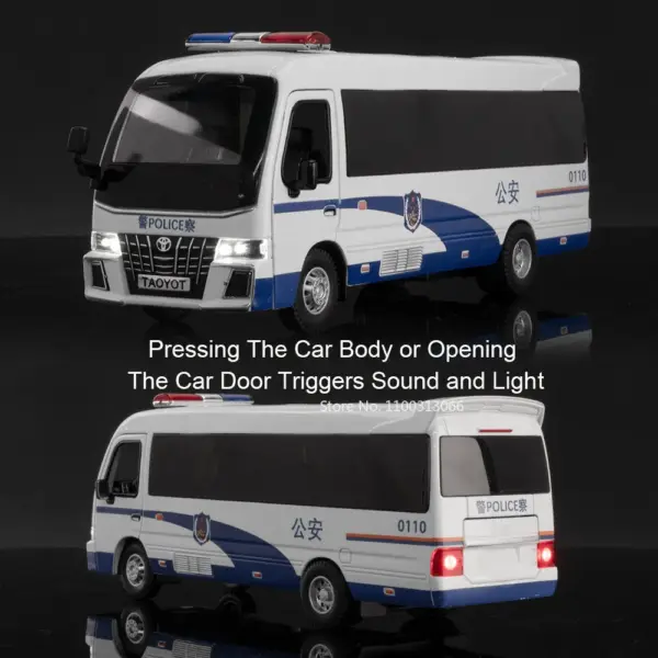 1:32 Scale Diecast Police Car Model Toy - Image 4