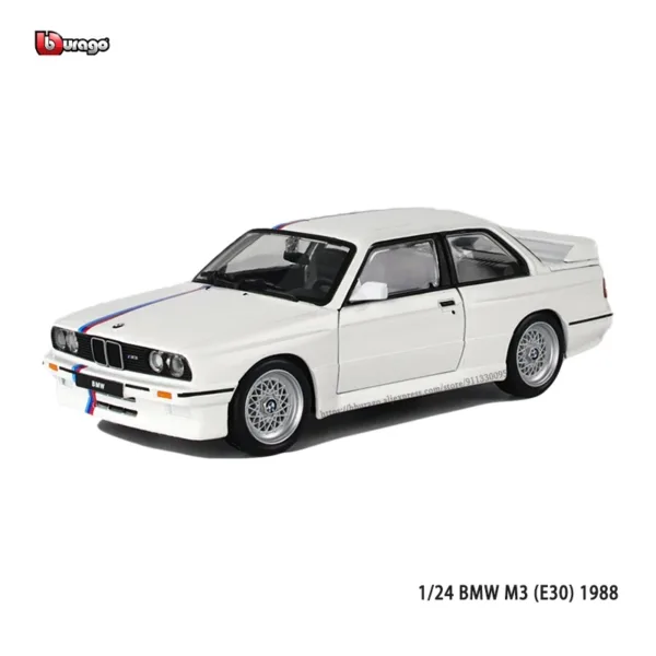 BMW M3 E30 1988 1:24 Diecast Model Car - Image 7