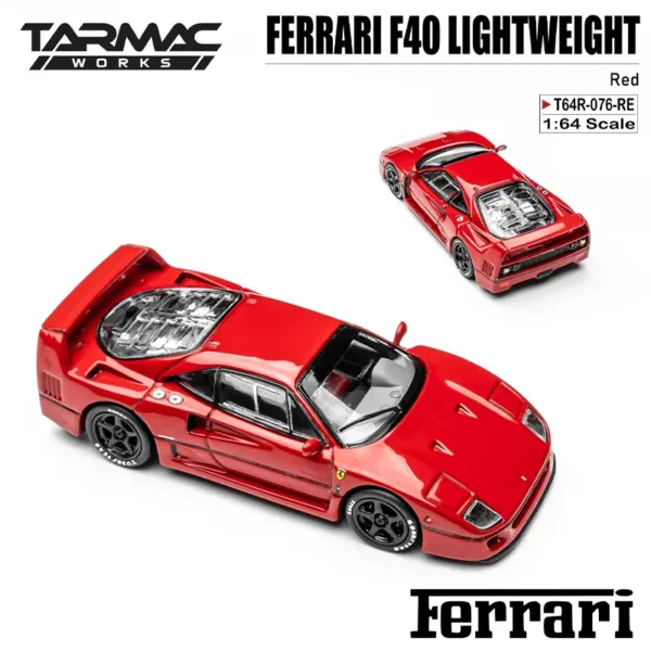 Tarmac Works 1/64 Ferrari F40 Lightweight Diecast - Image 4