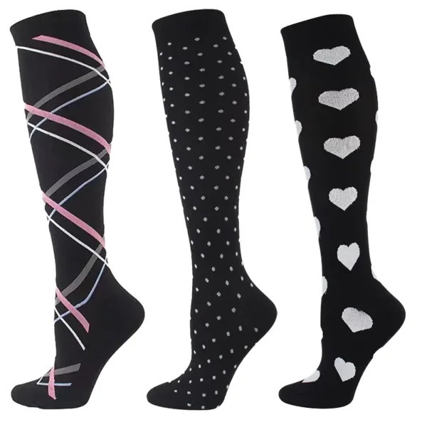 3 Pairs Compression Socks for Men and Women - Image 19