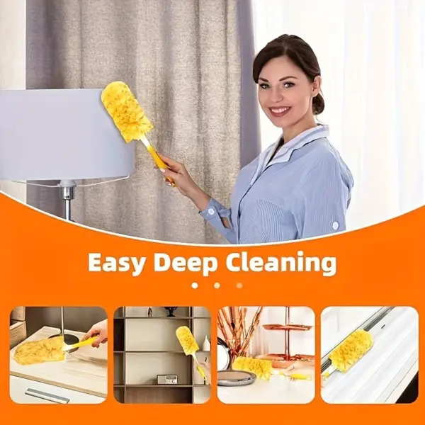 30 Pack Microfiber Duster Refills with Handle - Image 3