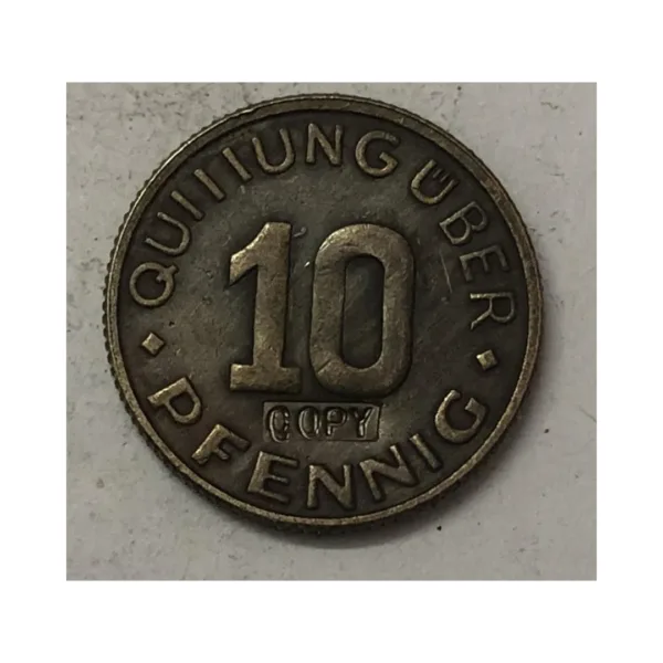 Poland 10 Pfennig Lodz Ghetto Replica Coin - Image 2