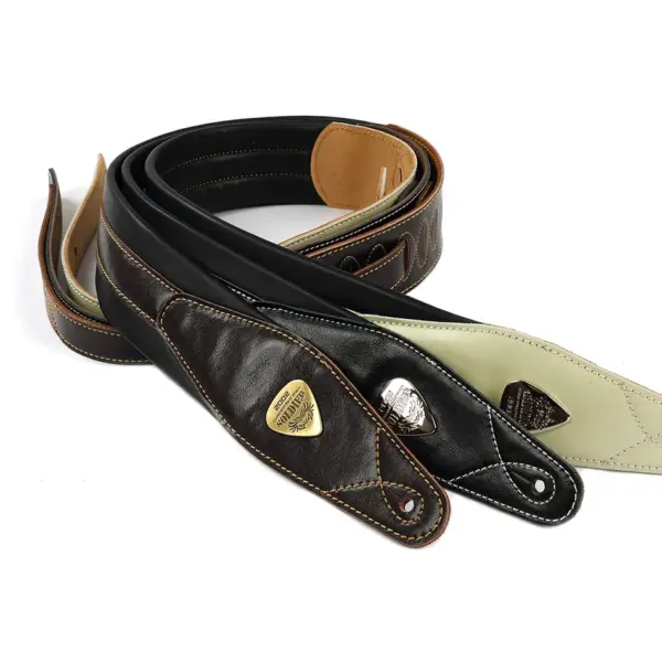 Adjustable Leather Padded Guitar Strap 7cm Wide