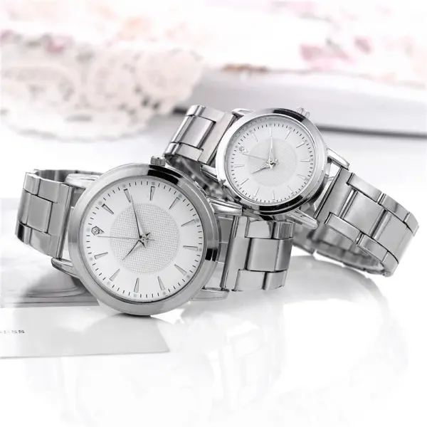 Couple's Quartz Watches Set - 2PCS Fashion - Image 3