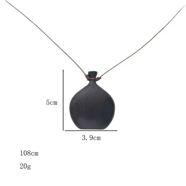 Cute Anime Wood Flagon Pendant Necklace - Image 6