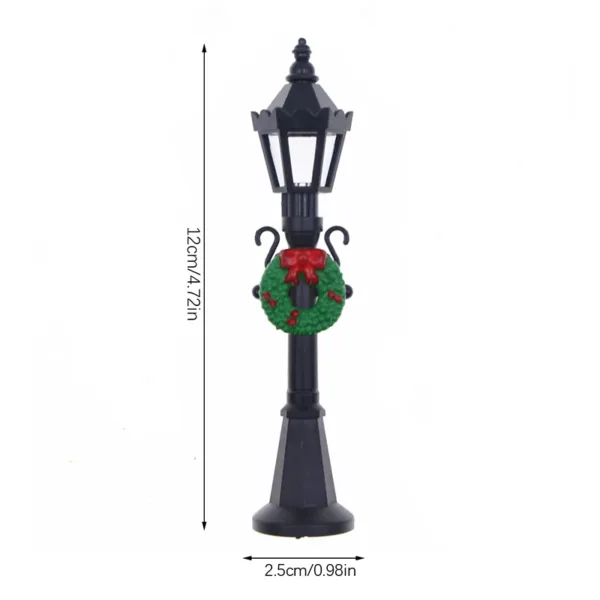 1:12 Dollhouse Christmas Street Lamp Ornament - Image 6