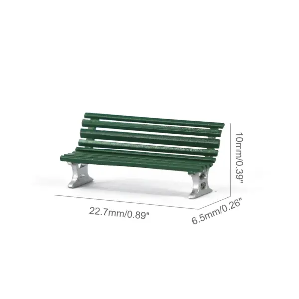 12pcs HO Scale Park Benches for Models - Image 8