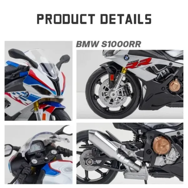 1:12 Scale BMW S1000RR Motorcycle Model Toy - Image 3