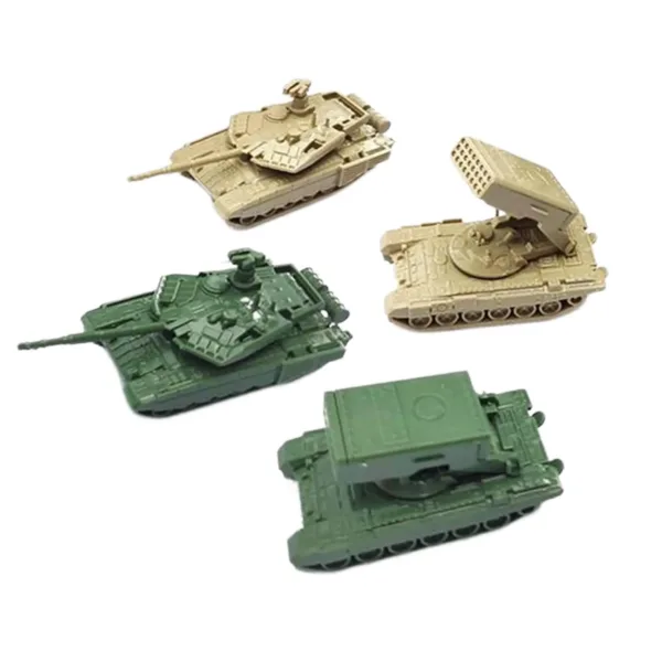 4-Piece 1:144 Scale Tank and Rocket Set - Image 3