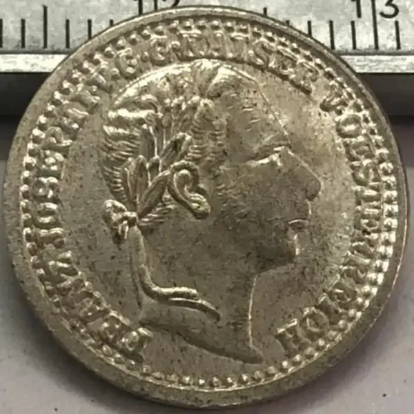 1859 Habsburg 5 Kreuzer Antique Coin Replica - Image 2