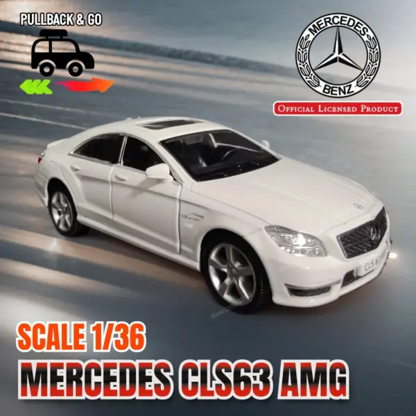 1:36 Mercedes AMG GTS Pink Diecast Model Car - Image 19