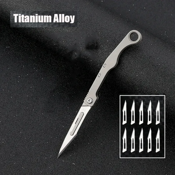 Titanium Alloy Folding Knife with 10 Blades - Image 23