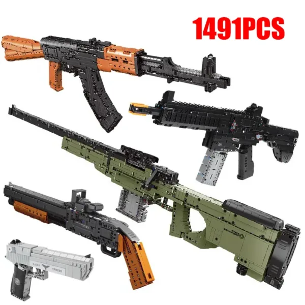 Military Sniper Gun Building Blocks Set