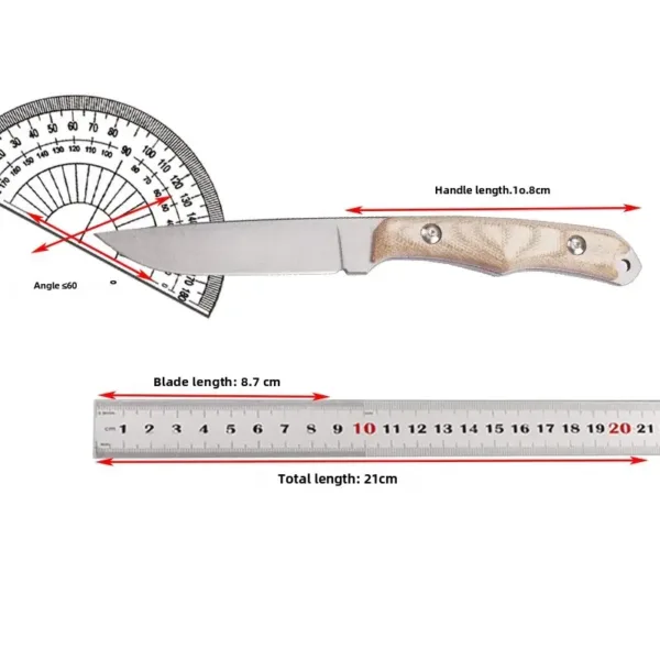 VG10 Steel Fixed Blade Knife with Scabbard - Image 6