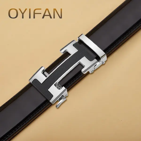 Men's Genuine Leather Automatic Buckle Belt - Image 2