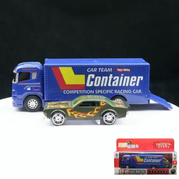 1:64 Alloy Double-Layer Container Truck Model - Image 14