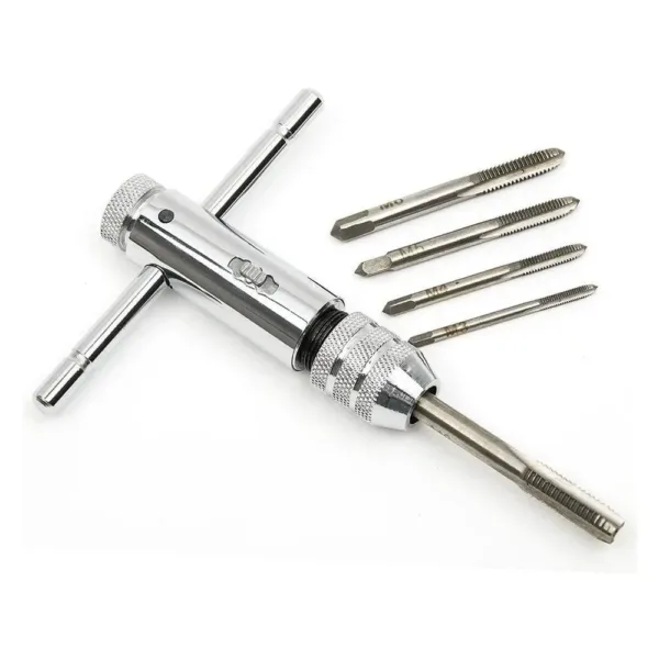 Adjustable T-Handle Ratchet Tap Wrench Set - Image 4