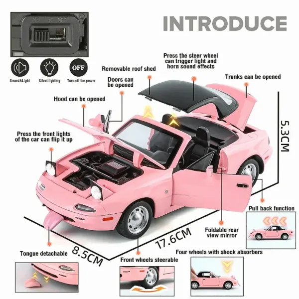 Mazda MX-5 1/24 Scale Diecast Model Car