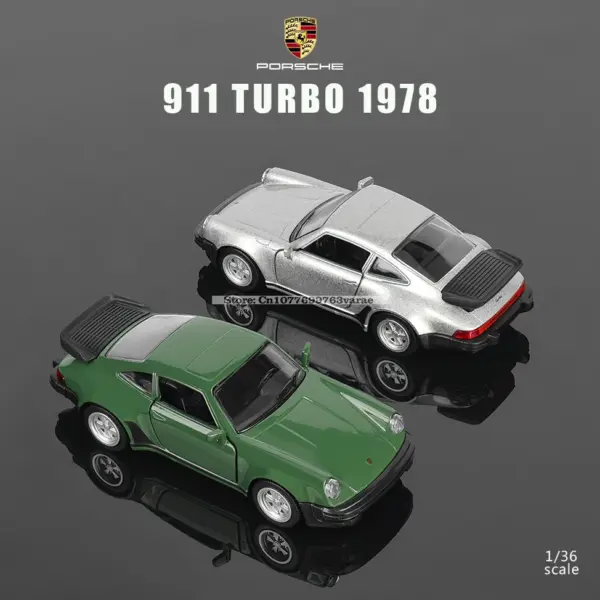 1:36 Diecast Porsche 911 Turbo Model Car - Image 4