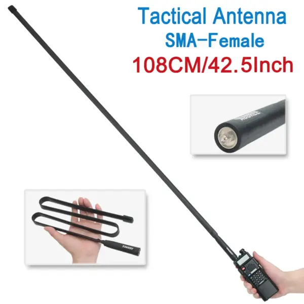 ABBREE 108CM Tactical Antenna for Baofeng Radios