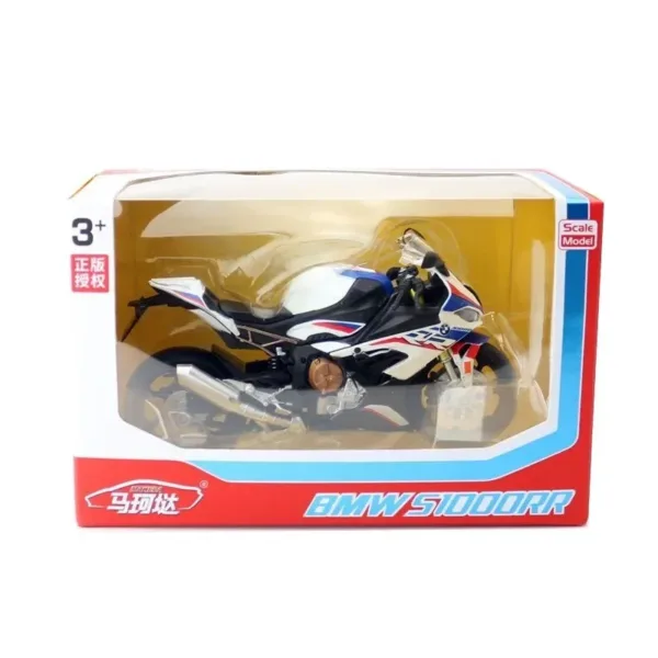 1:12 Scale BMW S1000RR Metal Toy Motorcycle - Image 6