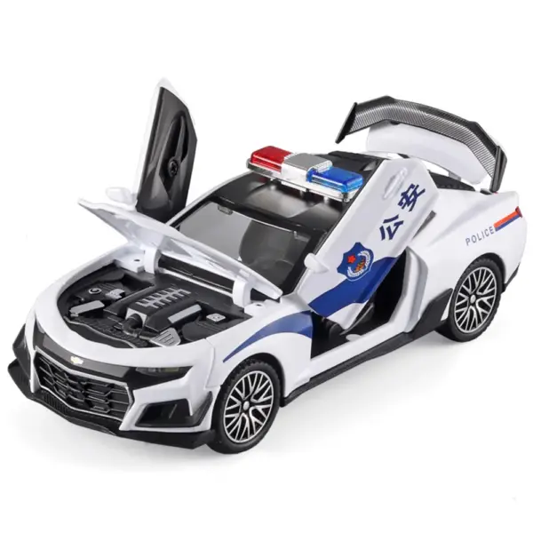 1:32 Scale Black Camaro Police Car Model - Image 7