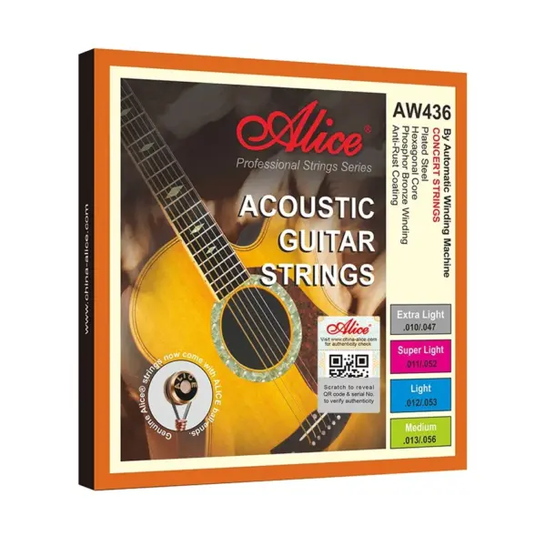 Alice AW436 Phosphor Bronze Acoustic Guitar Strings