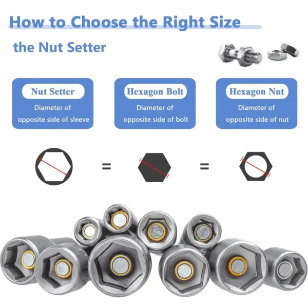 8-Piece Magnetic Nut Driver Socket Set - Image 4