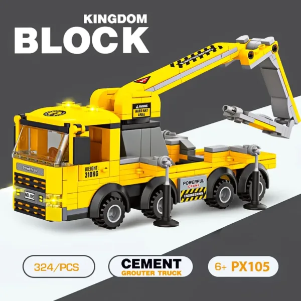 Engineering Building Blocks Excavator Toy Set - Image 5