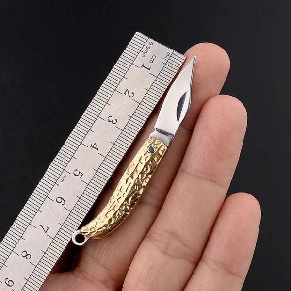 Mini Brass Folding Knife Portable EDC Tool - Image 24